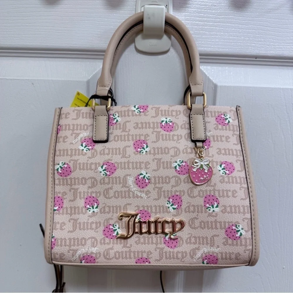 NWT Juicy Couture Berry Sweet Mini Bag in Sandstone/Pink